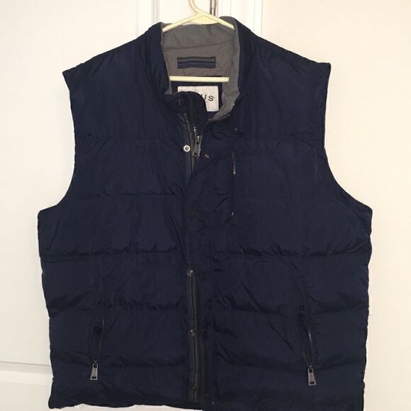 Orvis Hunter Puffy Classic Fit Blue Down fall full Zipper Gilet Vest jacket - Picture 1 of 5